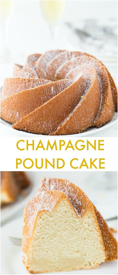 Champagne Pound Cake - A Classic Twist Cake Texture, Champagne Cake, Pound Cake Recipe, Celebration Cake, Bundt Cakes Recipes, Pound Cakes, Pound Cake Recipes, Great Desserts, Bundt Cakes