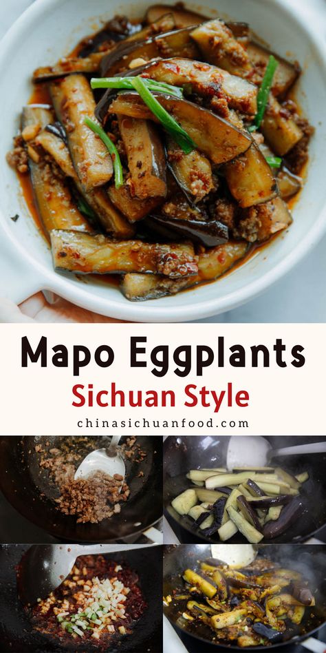 Chinese Eggplant Recipes, Garlic Eggplant, Chinese Eggplant, Eggplant Recipes Easy, Eggplant Recipe, Mapo Tofu, Chinese Cooking Recipes, Eggplant Dishes, Tasty Vegetarian Recipes