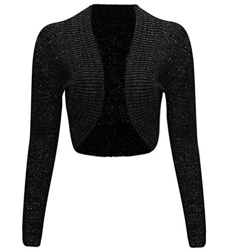 Thever Women Ladies Long Sleeve Knitted Metallic Lurex Shrug Cardigan Bolero Crop Top Crop Shrug, Lurex Top, Shrug Top, Party Wear For Women, Long Sleeve Shrug, Cropped Shrug, Amazon Clothing, Shrug For Dresses, Bolero Cardigan