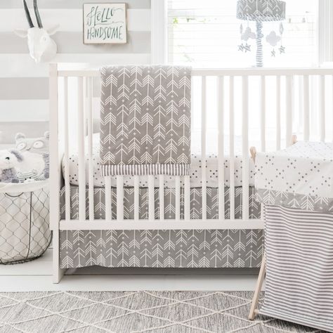 Modern Crib Bedding, Grey Crib, Crib Bedding Boy, Gray Nursery, Modern Crib, Crib Rail Cover, Best Crib, Room Theme, Baby Crib Bedding