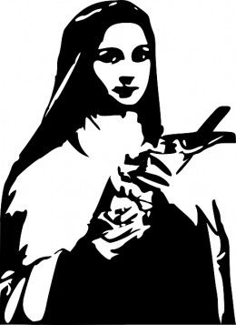 Saint Therese of the Child Jesus is loved throughout the world. Female Saints, Saint Therese, Church Images, Divine Intervention, St Therese Of Lisieux, Thérèse Of Lisieux, Theme Nature, Silhouette Clip Art, St Therese