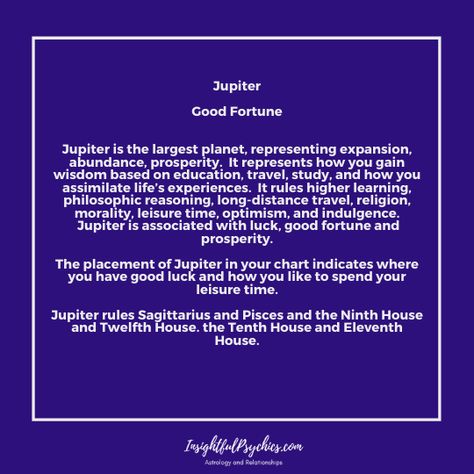 Jupiter – Meaning and Influence in Astrology Jupiter Gemini, Jupiter In Leo, Jupiter In Astrology, Jupiter Meaning, Jupiter Astrology Symbol, Jupiter In 1st House, Astrology Notes, Jupiter Astrology, Jupiter Meaning Astrology