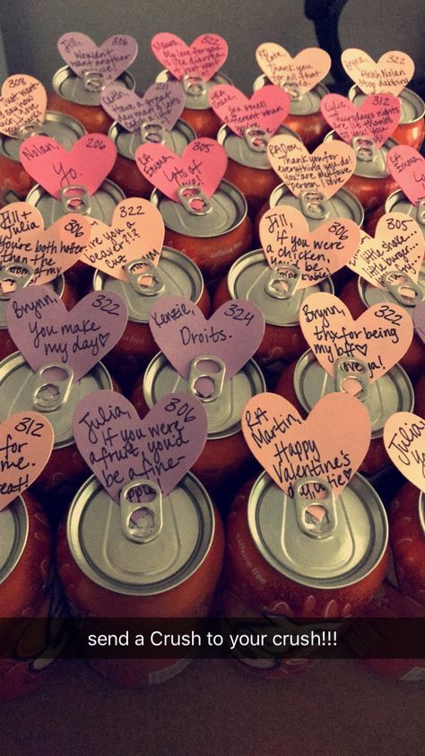 Crush Soda Valentine Ideas, Fccla Week Ideas, What To Give Your Crush For Valentines, Asb Event Ideas, College Club Activities Ideas, Ra Valentines Day, February Ra Programs, Ra Appreciation Ideas, Door Decorations College Dorm