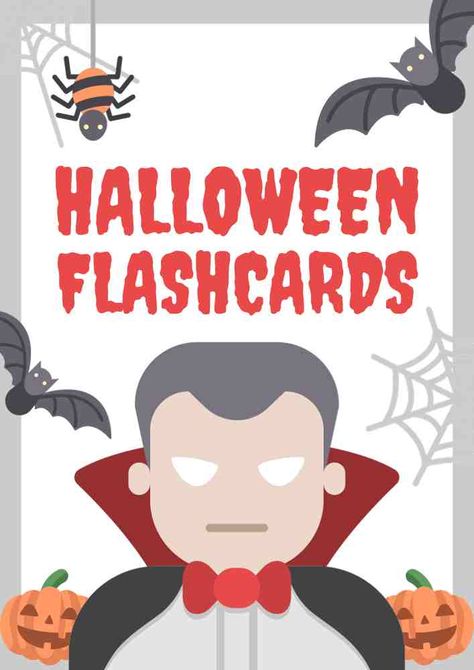 Halloween Flashcard Set Halloween Flashcards, Halloween 2024, English Vocabulary, Gray White, Vocabulary, Halloween, Canvas, Quick Saves, White