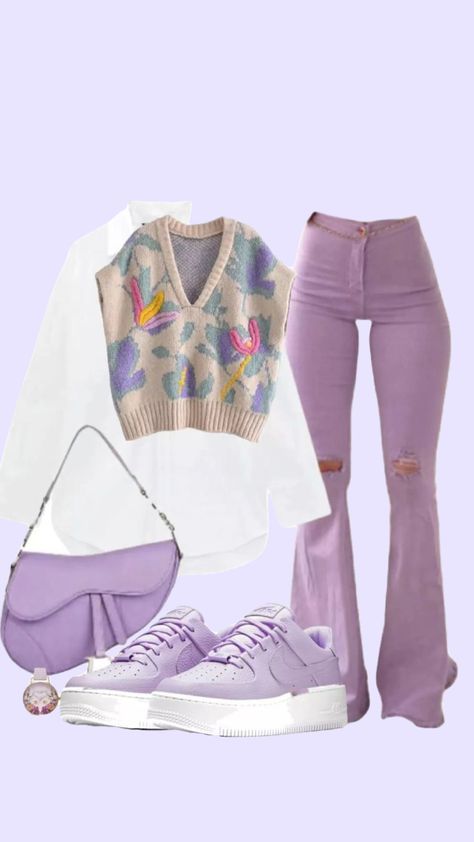 #myfirstshuffle Autumn Purple, Peony Aesthetic, University Fashion, Aesthetic Items, Street Outfits, Fasion Outfits, Aesthetic Streetwear, Mystery Bag, Rainbow Aesthetic