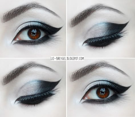 Gothic Eye Makeup, Maquillage Goth, Eye Makeup Step By Step, Goth Makeup Tutorial, Goth Eye Makeup, January Girl, Goth Make Up, Makeup Tutorial Step By Step, Looks Pinterest