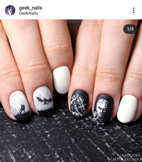 Witcher Nails, The Witcher, Nail Inspo, Nail Art, Nails, Books, Nail Arts