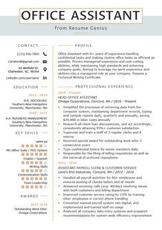 Office Assistant Resume, Office Manager Resume, Resume Summary Examples, Professional Resume Examples, Administrative Assistant Resume, Editable Resume, Office Assistant, Resume Objective, Technical Writing