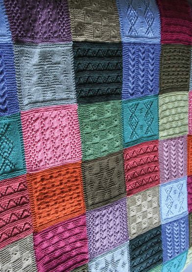 All Releases: Pure Wool Worsted Mystery Afghan Knit-A-Long | Knitrowan Knit Blanket Squares Block Patterns, Knit Patchwork Blanket, Knit Throw Blanket Pattern, Knit Afghan Patterns, Knit Afghan, Knit Patchwork, Knitted Blanket Squares, Knitting Squares, Knitting Blocking