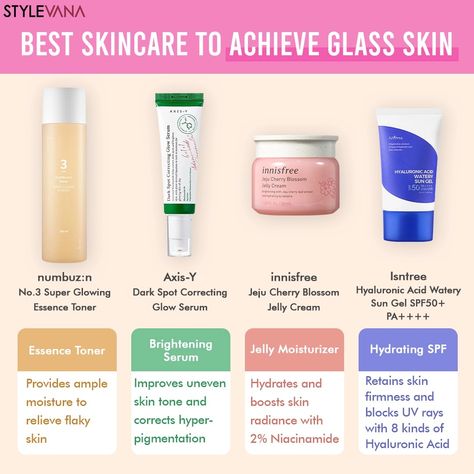 Glass Skin Routine, Beautiful Skin Care, Serious Skin Care, Skin Regimen, Dark Spots On Skin, Basic Skin Care Routine, Skin Care Items, Skin Routine, Dark Skin Makeup