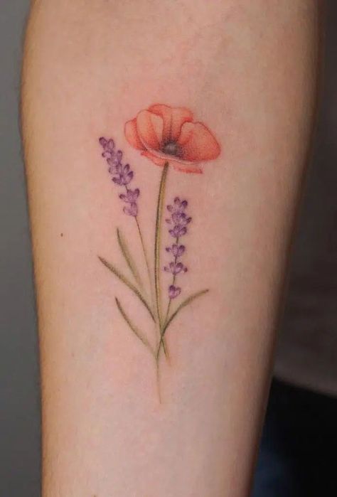 California Poppy Flower Tattoo, Poppy Flower Tattoos, Simple Poppy Tattoo, Poppy Tattoo Meaning, Watercolor Poppy Tattoo, Lily Tattoo Meaning, California Poppy Flower, Water Lily Tattoos, Poppy Flower Tattoo