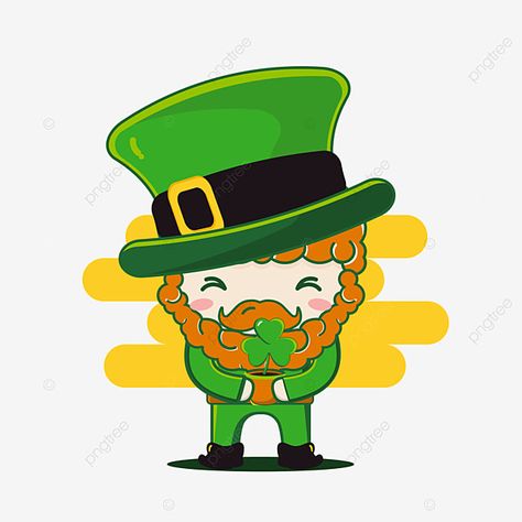 happy st patrick day,celebration,shamrock,illustration,clover,cartoon,green,vector,patrick,hat,cute,ireland,cute st patrick,character Shamrock Illustration, Clover Cartoon, Clover Painting, St Patricks Day Clipart, San Patrick, Cartoon Green, Green Characters, Baby Banners, Cartoon Posters