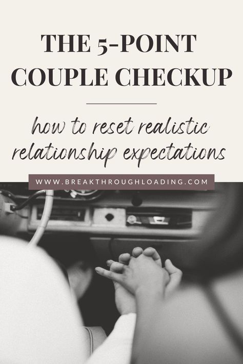 It’s easy to begin a new romantic relationship with high expectations, especially while you first get to know each other and experience all the emotions (and hormones) of new love. But fast forward a few years (or decades), and your life and relationship will look a lot different. By planning a routine couple checkup with your partner, you can evaluate the health of your relationship and re-establish realistic expectations for the future. Realistic Relationship Expectations, Realistic Relationship, Marriage Expectations, Relationship Repair, Couples Journal, Relationship Expectations, Fam Photos, Marriage Romance, Romantic Relationship