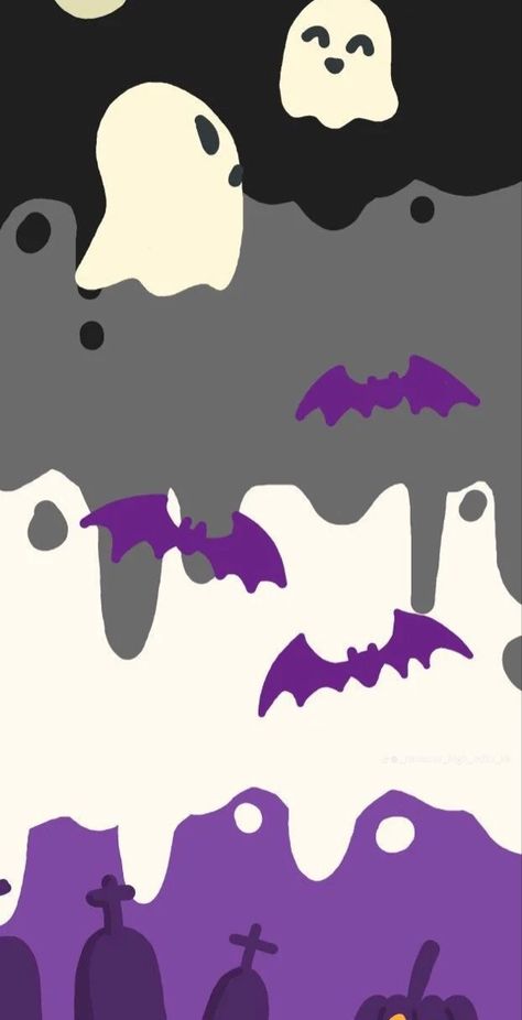 Halloween Pride Wallpaper, Backgrounds For Halloween, Queer Wallpapers, Asexual Art, Asexual Pfp, Asexual Wallpaper, Pfp Backgrounds, Halloween 3, Asexual Pride