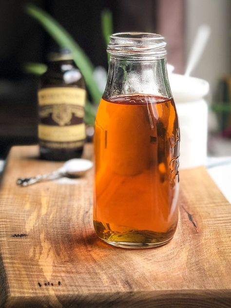 Salted Caramel Coffee Syrup Recipe, Salted Caramel Coffee Syrup, Coffee Syrup Recipe, Caramel Syrup Recipe, Caramel Coffee Syrup, Salted Caramel Syrup, Homemade Extracts, Homemade Syrups, Homemade Coffee Syrup