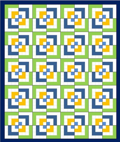 Who doesn't love a jelly roll quilt? You can design a gorgeous jelly roll quilt that puts a spin on traditional log cabin quilt blocks with this Half Log Cabin Quilt Pattern. This free &lt;a href=&quot;http://www.favequilts.com/tag/jelly-roll-quilt-pattern&quot; target=&quot;_blank&quot; title=&quot;Jelly Roll Quilt Patterns&quot;&gt;jelly roll quilt pattern&lt;/a&gt; uses half of a classic log cabin design to... Bed Quilt Patterns, Log Cabin Designs, Twin Quilt Size, Log Cabin Quilt Blocks, Log Cabin Quilt Pattern, Jelly Roll Quilt Patterns, Quilt Care, Log Cabin Quilts, Log Cabin Quilt