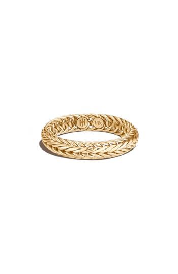 Handcrafted from 14-karat gold, this seamless ring is highlighted by an intricate chain. 14k gold Imported Ring Stacks Gold, Unique Engagement Bands, Unique Gold Wedding Bands, Gold Ring Price, Chain Ring Gold, Design Shapes, Stacked Rings, Fine Gold Jewelry, Pinterest Ideas