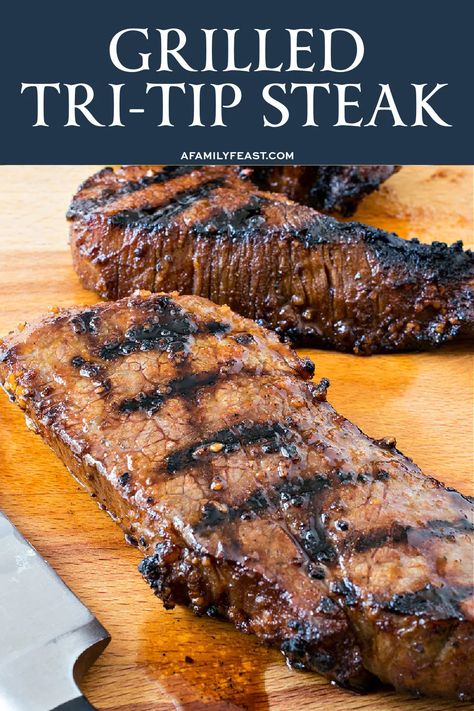 We’re sharing all of our tips and tricks to prepare tender, juicy, and super-flavorful Grilled Tri-Tip Steak! Trip Tip Steak Recipes, Bottom Sirloin Tri Tip Steak Recipes, Tri Tip Steak Recipes Grilled, Best Way To Cook Tri Tip, Beef Tri Tip Recipes Grill, Bbq Tri Tip How To Cook, How To Prepare Tri Tip Steak, Best Tri Tip Recipe Grill, Tri Tip Steak Recipes