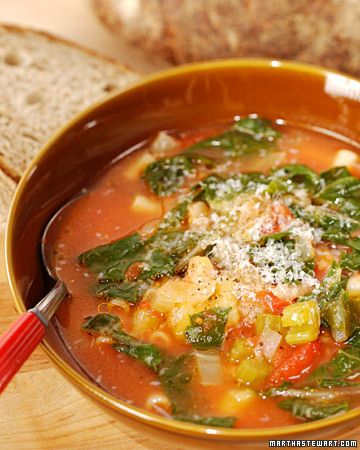 Autumn Minestrone Soup - Martha Stewart Recipes  http://www.marthastewart.com/343553/autumn-minestrone-soup Minestrone Soup Recipe, Martha Stewart Recipes, Italian Soup, Minestrone Soup, Soup And Sandwich, Minestrone, Delicious Soup, Yummy Foods, Soup Recipe