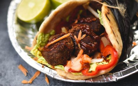 <p>These sweet potato falafel are like jerk-spiced fried hummus fritters, what’s not to love about that?</p> Sweet Potato Falafel, Cooking Garbanzo Beans, Vegan Falafel, Greek Gyros, Gyro Recipe, Burger Patties, Vegan Sweet Potato, Vegan Burgers, Greek Food