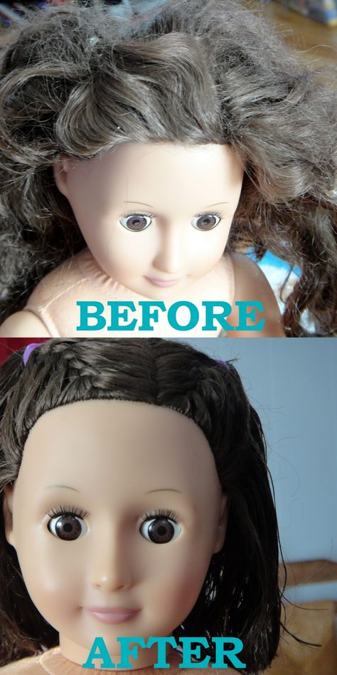 Washing Doll Hair, My Life Doll Hairstyles, How To Fix Doll Hair Tangled, How To Dye Doll Hair, Styling Doll Hair, How To Style Doll Hair, How To Untangle Doll Hair, Untangle Doll Hair, American Girl Doll Hair Care