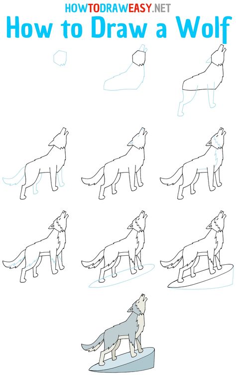 How to Draw a Wolf Step by Step #Wolf #WolfDrawing #HowlingWolf #WolfSketch #HowtoDrawaWolf #HowtoDrawaHowlingWolf #CartoonWolf #CartoonDrawing #EasyDrawings #SimpleDrawingTutorial #Artwork Wolf Sketch Step By Step, How To Draw A Wolf Step By Step, Wolf Growling Drawing, Draw A Wolf Easy, Drawing Ideas Wolf, How To Draw A Wolf, Wolf Howling Drawing, Wolf Growling, Draw A Wolf