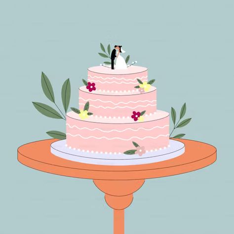 A wedding cake with a bride and groom on top vector – Image on Unsplash Wedding Cake Illustration, Wedding Cake Illustrations, Wedding Flowers Bride, Bride Cake, Wedding Illustrations, Yoga Images, Flowers Bride, Work Yoga, Cake Illustration