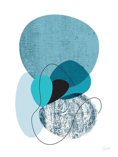 Framed Wall Art Print Teal Decor Abstract Art Large Wall | Etsy Teal Art Print, Abstract Art Large, Teal Decor, Teal Wall Art, L'art Du Portrait, Seni Vintage, Teal Art, Art Mid Century Modern, Grand Art Mural