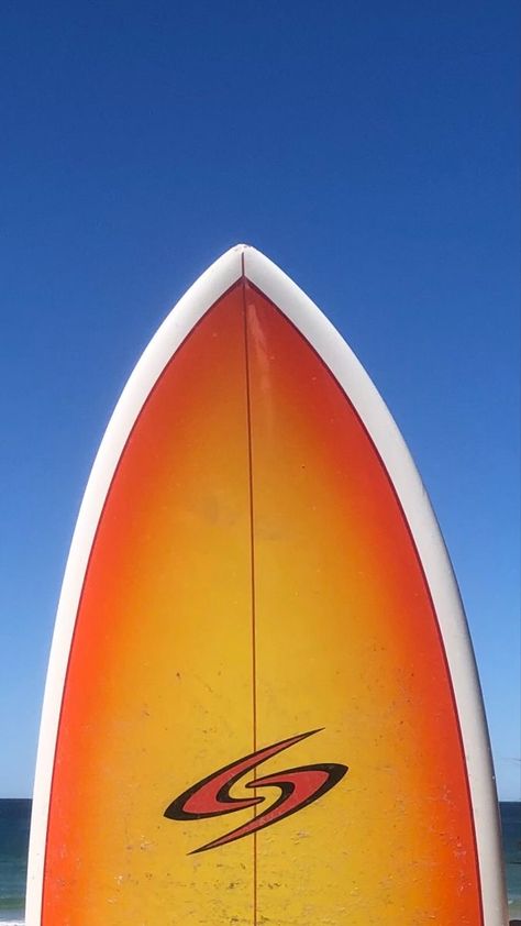 60s Surf Aesthetic, Vintage Surf Prints, Roxy Surfboards, 90s Surfer Aesthetic, Billabong Wallpaper, Surfboard Wallpaper, Beachy Wall Collage, Vintage Surf Posters, Orange Surfboard