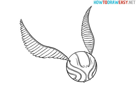 Golden Snitch Harry Potter Drawing Harry Potter Symbols Art, Harry Potter Doodles, Golden Snitch Tattoo, Snitch Harry Potter, Snitch Tattoo, Harry Potter Drawing, Harry Potter Lines, Harry Potter Snitch, The Golden Snitch