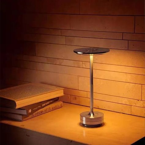 Hot bar Bedroom charging Outdoor Camping Retro Industrial style portable touch dimming cordless desk Industrial Style Lamps, Bedroom Decor Lights, Industrial Table Lamp, Adjustable Lamps, Dimmable Lamp, Touch Lamp, Hotel Bar, Portable Table, Black Table Lamps