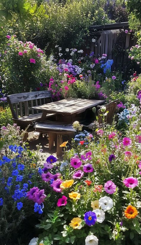 Happy Sunday Morning, Dream Backyard Garden, Quiet Corner, Creative Gardening, Love Garden, Dream Backyard, Gnome Garden, Country Gardening, Garden Gates