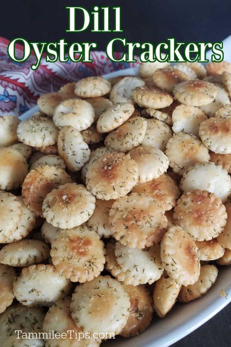 Recipes With Oyster Crackers, Oyster Crackers Recipes Snacks, Recipe For Oyster Crackers, Christmas Oyster Crackers, Recipes Using Oyster Crackers, Oyster Cracker Recipes Party Snacks, Snacks With Oyster Crackers, Dill Seasoning Recipes, Dill Oyster Crackers Recipe No Bake