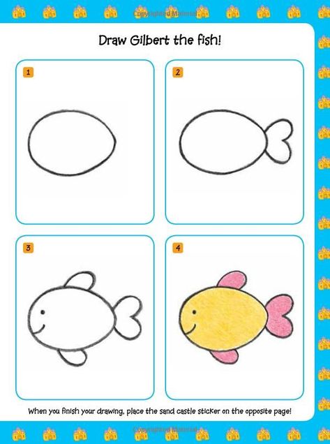 Favorite Pets: A step-by-step drawing and story book for preschoolers (Watch Me Draw): J… | Fish drawing for kids, Art drawings for kids, Drawing tutorials for kids Fish Drawing For Kids, Easy Fish Drawing, Kindergarten Drawing, Toddler Drawing, Easy Animal Drawings, Drawing Lessons For Kids, Drawing Tutorials For Kids, Easy Drawings For Kids, Fish Drawings