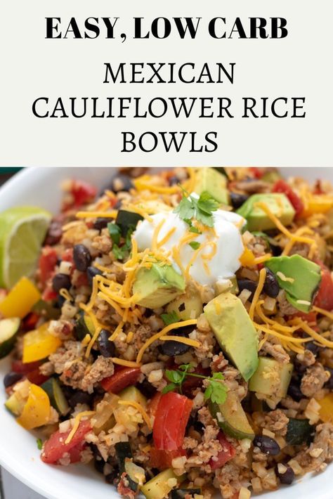 Mexican Cauliflower Rice, Healthy Easy Dinner, Mexican Cauliflower, Low Carb Mexican, Cauliflower Rice Recipes, Lean And Green Meals, Easy Dinner Recipe, Keto Recipes Dinner, Healthy Easy