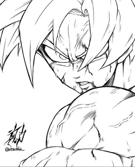 Dbz Art Goku, Dbz Drawings, Dbz Manga, Goku Drawing, Ball Drawing, Dragon Ball Art Goku, Dbz Art, Dragon Ball Image, Body Reference Drawing