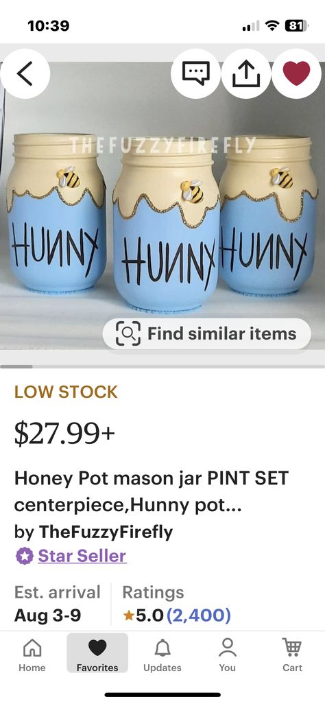 Honey Pot, Mason Jars, Honey, Baby Shower, Shower, 10 Things