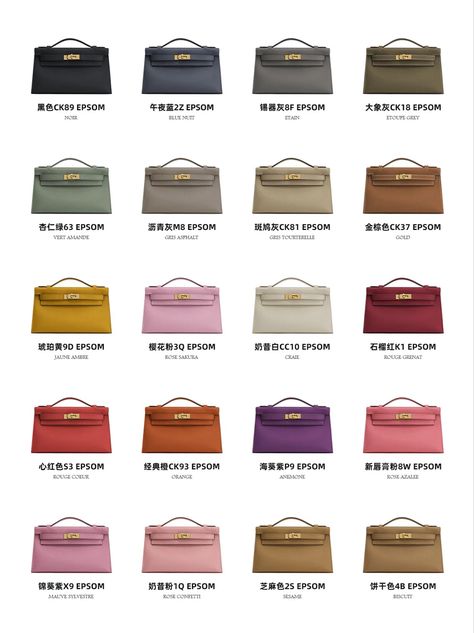 Hermes Leather Types, Hermes Birkin Colours, Hermes Colors, Colour Codes, All Colour, Hermes Bags, Animal Crossing, Color Coding, All The Colors