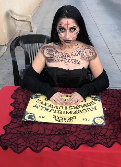 Ouija Board Costume, Film Party, Witch Face, Amanda Rose, Ouija Board, Horror Film, Costume Halloween, Horror Films, Halloween Makeup