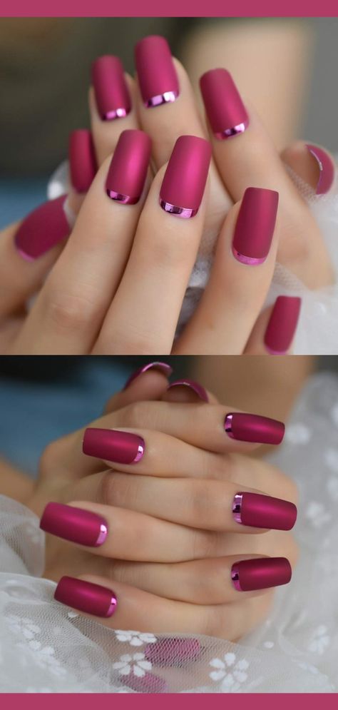 Slim Gorgeous Fake Nails Matte Rose Red with Metallic Moo Medium Size Frosted Artificial Acrylic Nail Art Tips


#valentinesdaynailart #valentinesdaynailideas #nailideas Nails Matte, Nail Art Tips, Dip Powder Nails, Acrylic Nail Art, Nail Art Hacks, Valentine's Day Nails, Matte Nails, Valentines Nails, Powder Nails