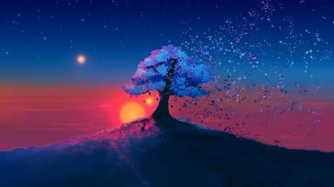 Been a while since I've seen a good wallpaper dump - Album on Imgur Tree Sunset Wallpaper, Sunset Landscape Art, Active Wallpaper, 2k Wallpaper, 2560x1440 Wallpaper, Desktop Background Images, R Wallpaper, Desktop Wallpaper Art, Hd Background