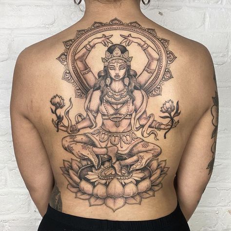 Goddess Tara Tattoo, Innana Goddess Tattoo, Tara Goddess Tattoo, Tara Tattoo, Goddess Tara, Laura May, Buddha Tattoo, Tattoo Inspo, Body Mods