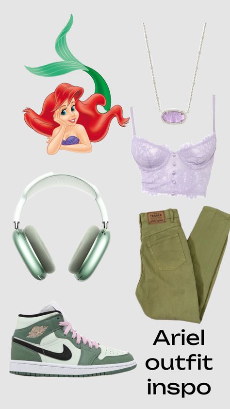 Ariel Inspired Outfits, Ariel Outfit Ideas, Ariel Disneybound, Hongkong Outfit, Disney Princess Inspired Outfits, Descendants Dr, Disney Bound Outfits Casual, Princess Inspired Outfits, Ariel Costumes