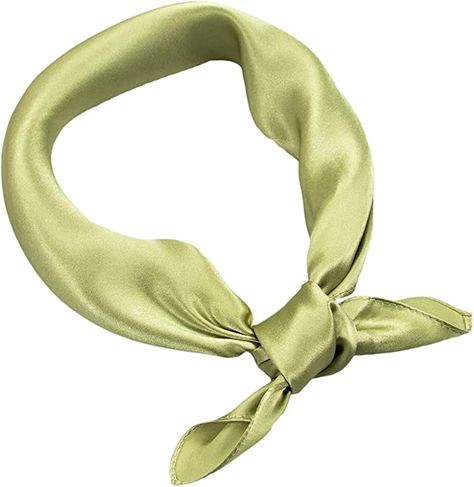 Amazon.com: 100% Pure Mulberry Silk Scarf for Women 21"Square Satin Head Hair Neck Scarves Luxury Small Lightweight Light Green Neckerchief : Clothing, Shoes & Jewelry Hair Wrapping, Kerchief Scarf, Sleep Hairstyles, Teal Scarf, Ladies Head Scarf, Scarf Head, Satin Scarf, Scarf Material, Green Scarf