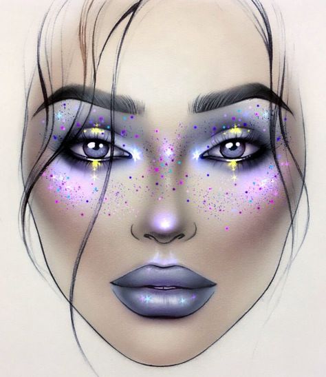 18.5k Likes, 106 Comments - Sergey X (@milk1422) on Instagram: “#artist @milk1422 ✨ #illamasqua #myart #myartistcommunity #jeffreestarcosmetics…” Makeup Placement Face, Makeup Placement, Mac Face Charts, Fantasy Make-up, Halloween Make-up Looks, Make Up Designs, Makeup Charts, Makeup Illustration, Face Charts