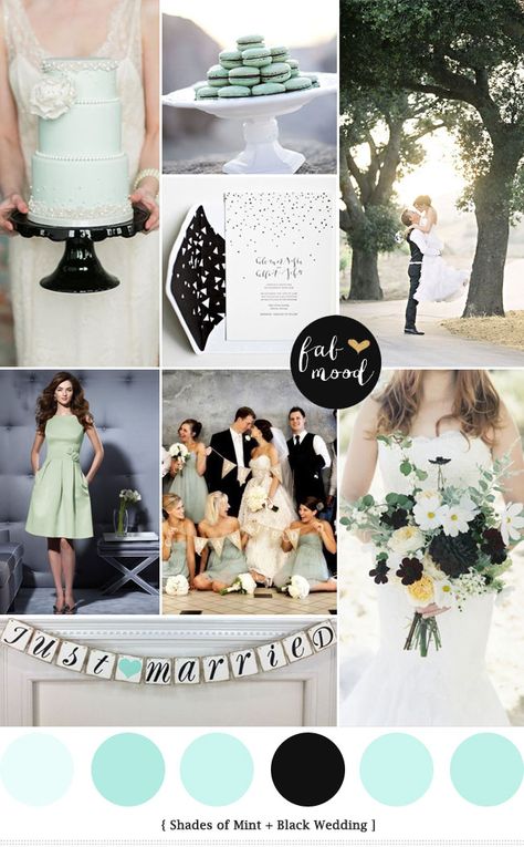 Mint and black wedding read more http://www.fabmood.com/mint-black-wedding/ mint black wedding,mint green and black wedding theme,mint black and white wedding,pantone palette,wedding colour palette,wedidng colors palette Mint Green And Black Wedding, Fab Mood, Wedding Colours, Wedding Palette, Green And Black, Black Wedding, Wedding Colors, Mint Green, Wedding Inspiration