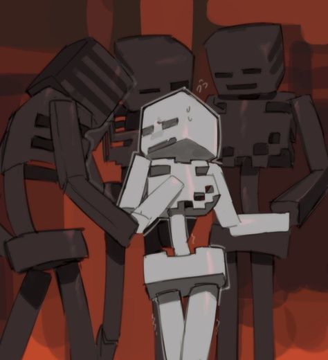 Minecraft Wither, Minecraft Skeleton, Mojang Minecraft, Minecraft Comics, Karakter Minecraft, Weird Drawings, Minecraft Drawings, Minecraft Anime, Minecraft Characters