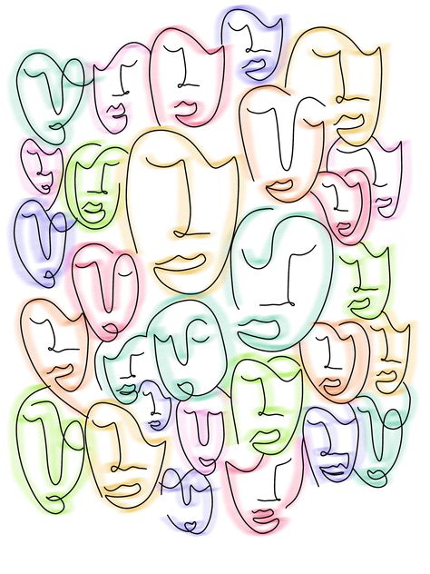 Abstract Face Line Art, Graffiti Face, Face Line Drawing, Canvas Art Painting Acrylic, Painted Clothes Diy, Abstract Face Art, One Line Drawing, Abstract Face, Abstract Faces