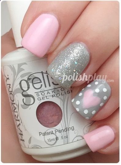 Gelish manicure with pink smoothie and Cashmere kind of gal - Click image to find more nail art posts Unghie Nail Art, Nails Polish, Get Nails, Fabulous Nails, Cute Nail Designs, Makeup Tutorials, Fancy Nails, Creative Nails, Manicure E Pedicure