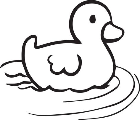 duck coloring page cute cartoon drawing illustration free download Rubber Duck Coloring Page, Duck Coloring Pages Free Printable, Duck Drawing For Kids, Duck Outline, Duck Coloring Pages, Line Drawing Images, Duck Drawing, Duck Pictures, Writing Centers